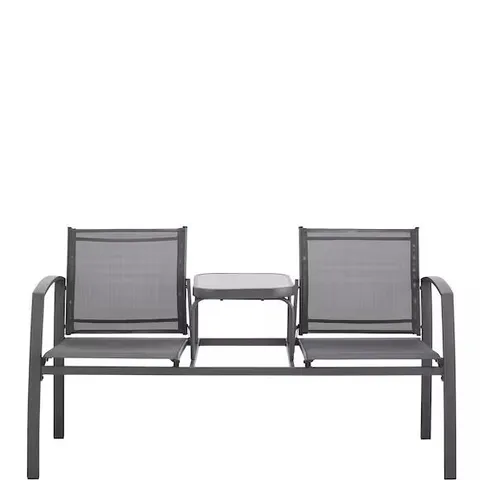 PORTO LOVE SEAT IN CHARCOAL - COLLECTION ONLY