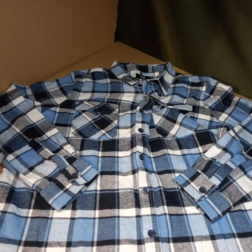 JACAMO BLUE MENS CHECK SHIRT - 2XL
