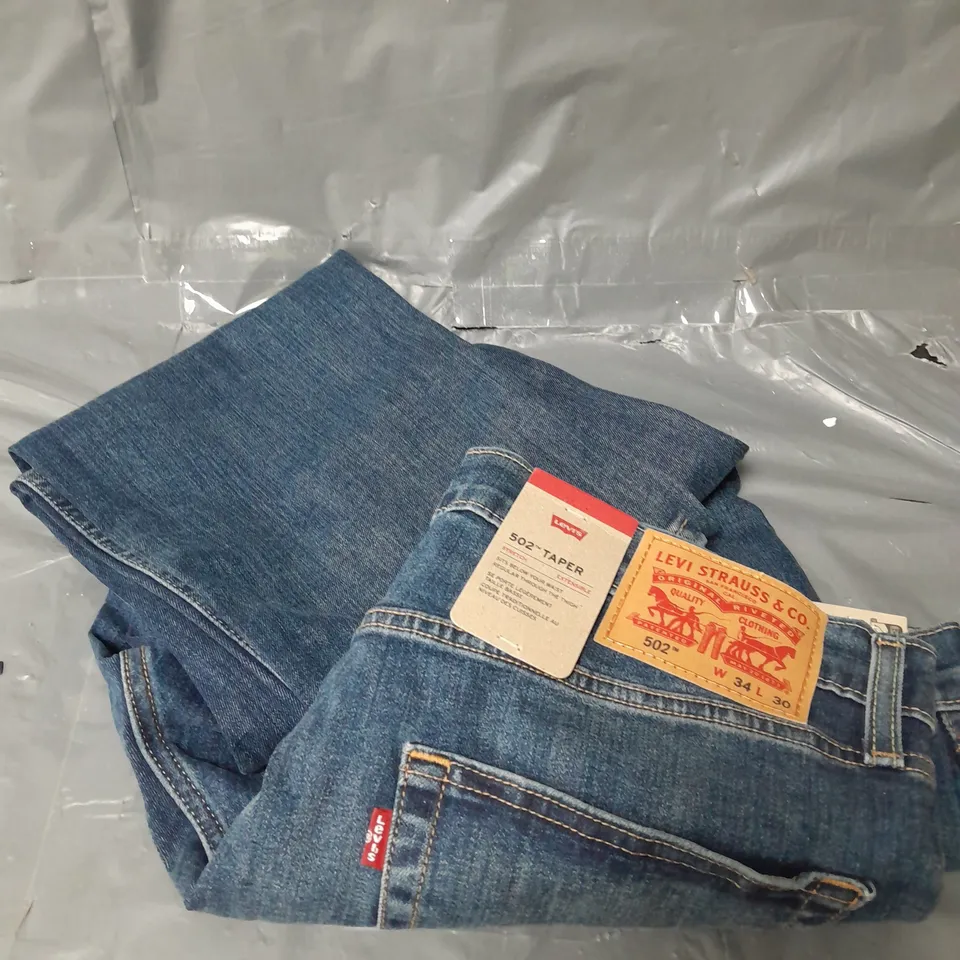 LEVI'S 502™ TAPERED FIT JEANS - PANDA - BLUE - 34X30 RRP £95