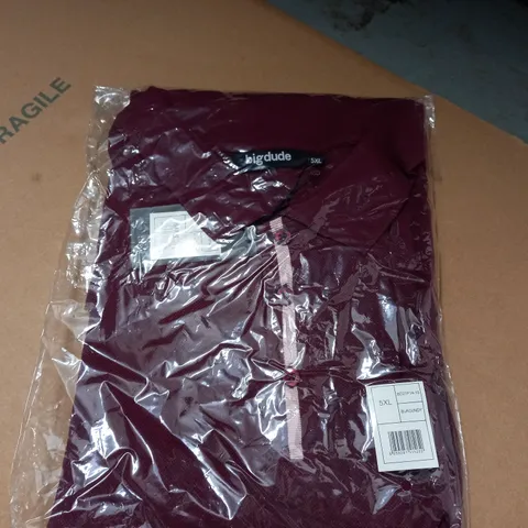 BIGDUDE BURGUNDY POLO SHIRT - SIZE 5XL