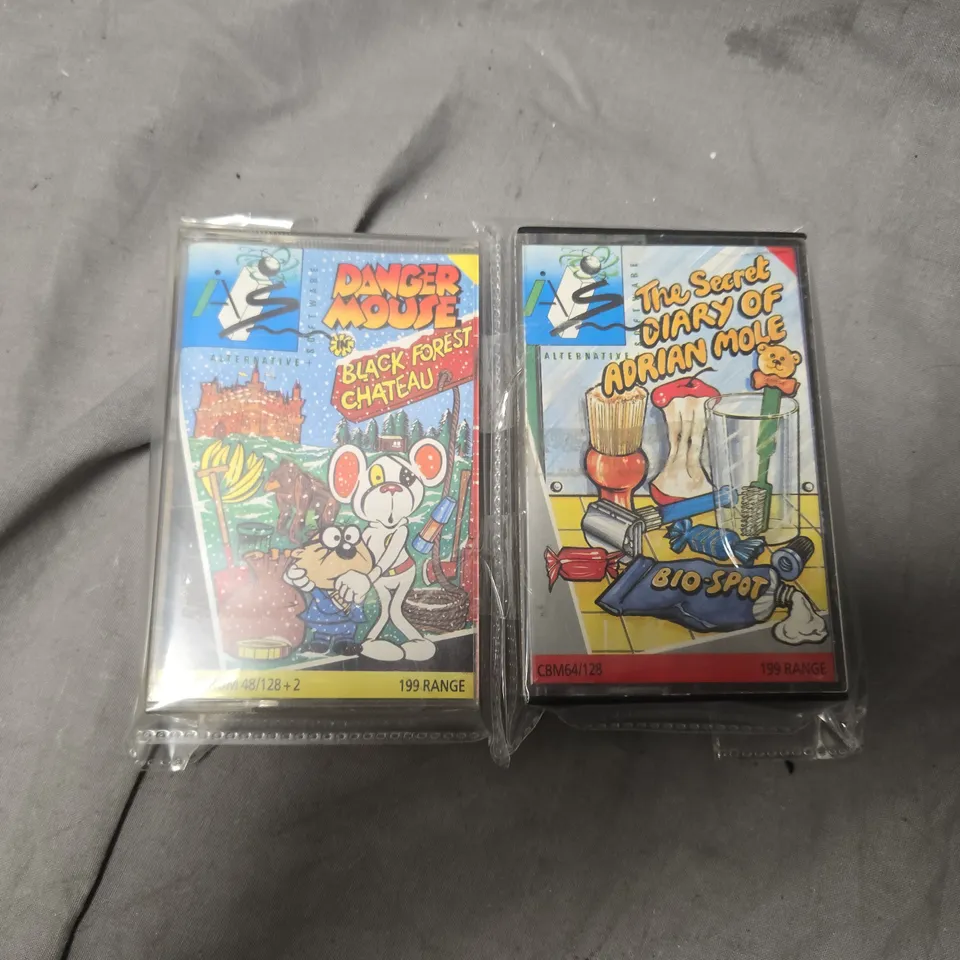 DANGER MOUSE & THE SECRET DIARY OF ADRIAN MOLE – COMMODORE 64/128 SOFTWARE (PAIR)