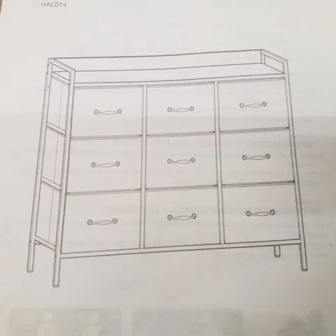 BOXED 9 DRAWER CHEST OF DRAWERS 