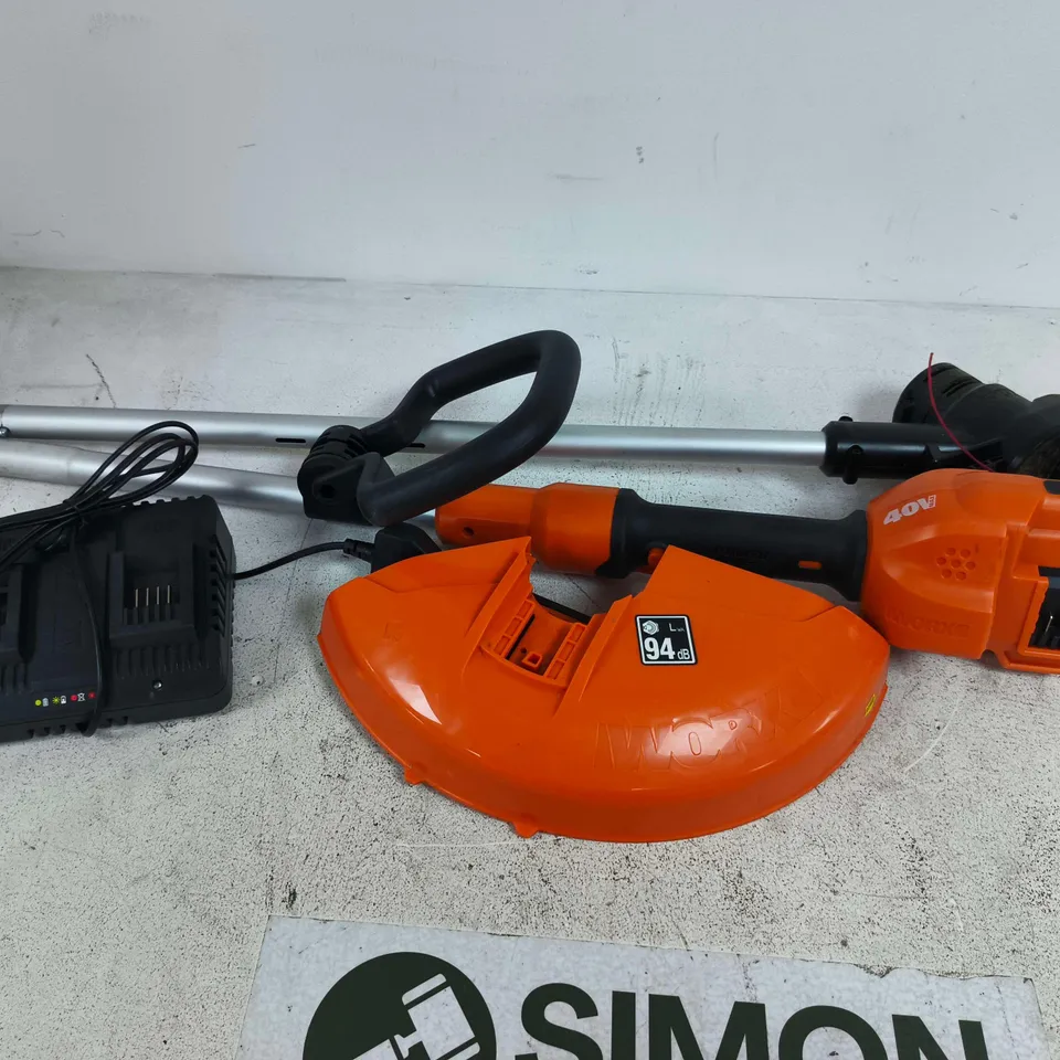BOXED WORX 33CM WG183E CORDLESS GRASS TRIMMER