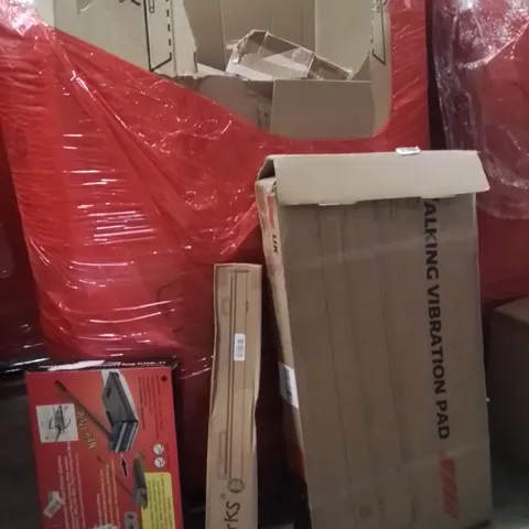 PALLET OF ASSORTED HOUSEHOLD GOODS AND PRODUCTS TO INCLUDE;FLOOR CUTTER,RETRACTABLE SAFETY GATE,WALKING PAD
