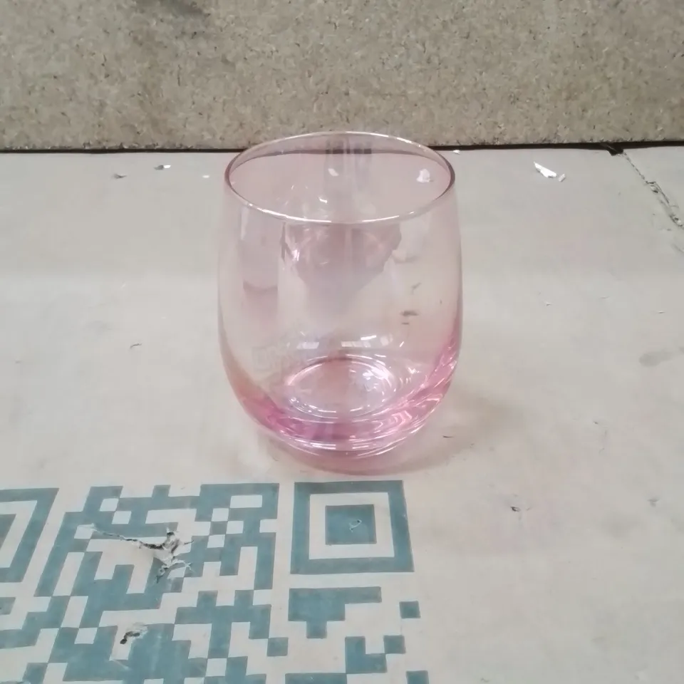 BOXED FROSTED DECO SET OF 4 GLASS TUMBLERS