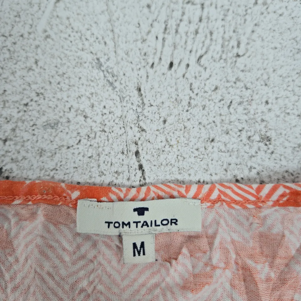TOM TAILOR WOMEN'S TOP – ORANGE FLORAL PRINT, SIZE M