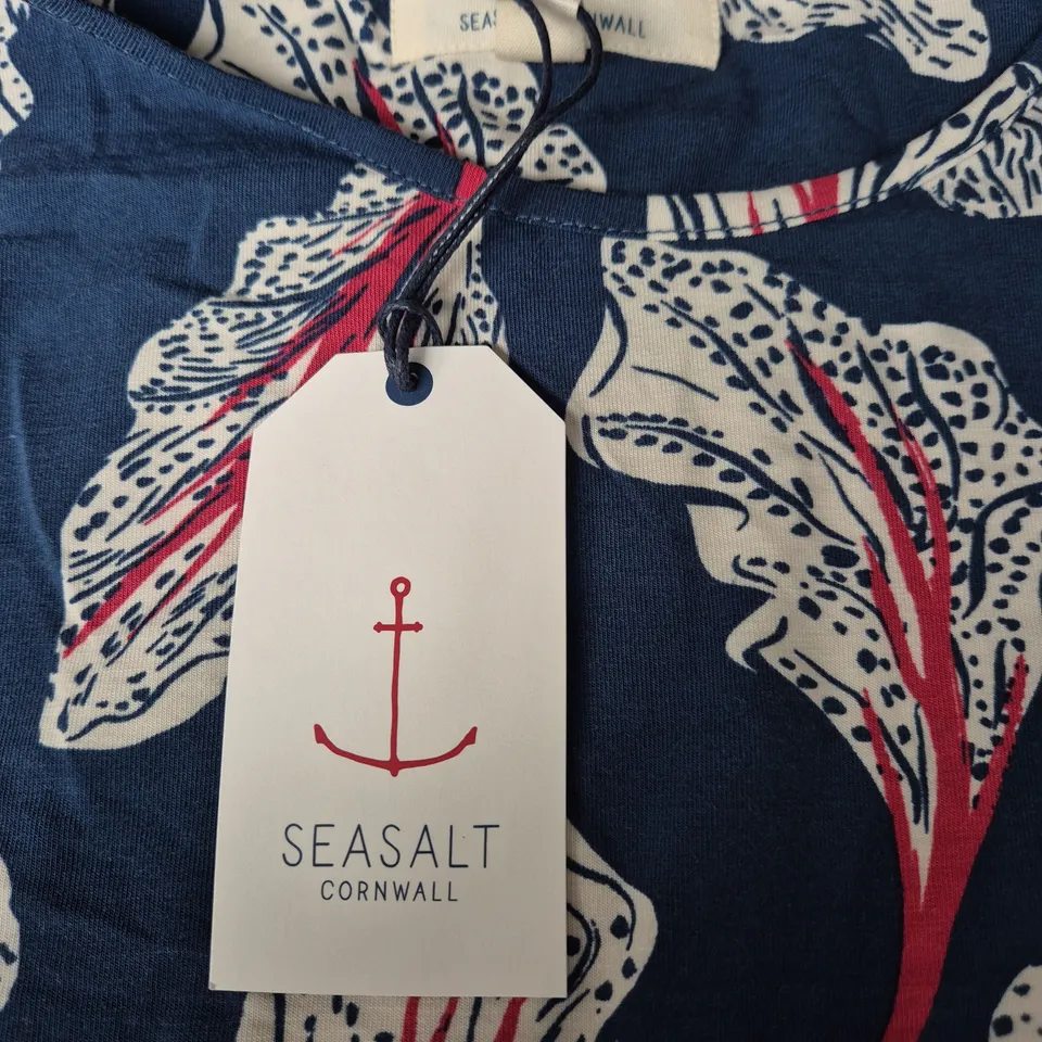 SEASALT CORNWALL KILLOW TUNIC IN CHARD LEAVES NIGHT - UK 20