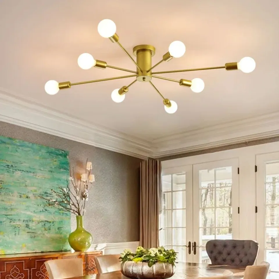 BOXED ANNALESE 8-LIGHT SPUTNIK CHANDELIER