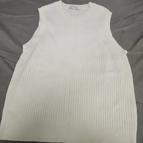 AUTOGRAPH WITH CASHMERE SLEEVELESS TOP IN CREAM - SIZE UNSPECIFIED