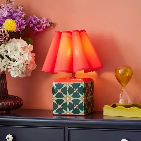 BOXED SOPHIE ROBINSON MOROCCAN STAR CERAMIC TABLE LAMP