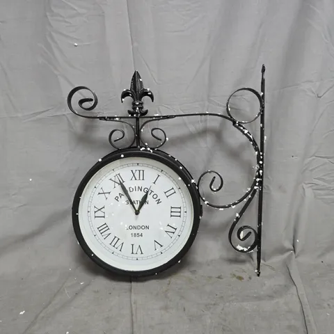 BOXED BLUMFELDT PADDINGTON VINTAGE STEEL GARDEN WALL CLOCK