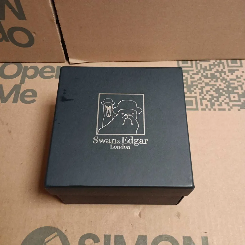 SWAN & EDGAR LONDON COMPLEXITY AUTOMATIC ROSE GOLD WATCH – BROWN LEATHER STRAP