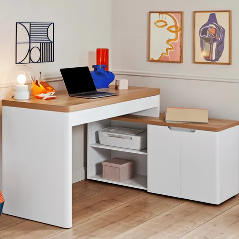 BOXED ARRIAGA L-SHAPE EXECUTIVE DESK (1 BOX)