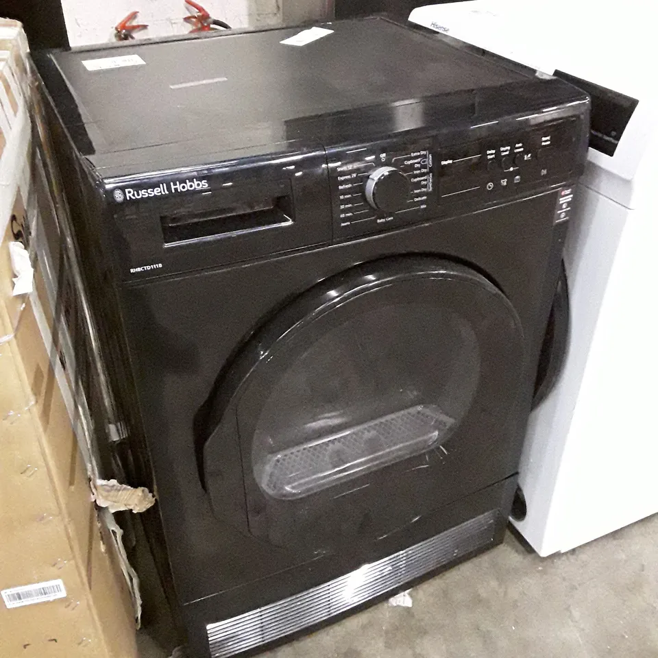RUSSELL HOBBS RH8CTD111B 11 SERIES, 8KG CONDENSER DRYER IN BLACK