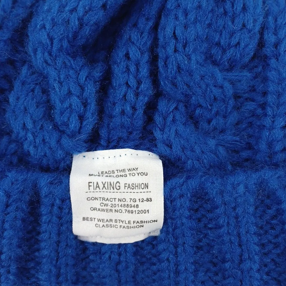 FIAXING FASHION BLUE SOFT BEANIE