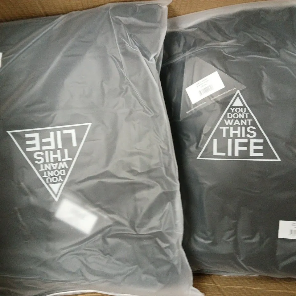 BOX OF APPROXIMATELY 5 YOU DON'T WANT THIS LIFE PAINTER HOODIES IN ORANGE - SIZES VARY