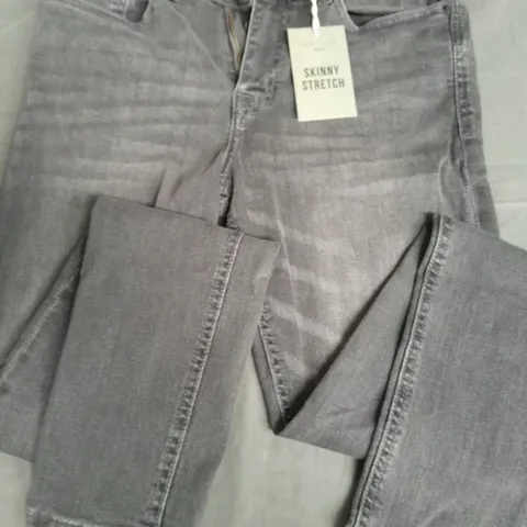 NEW LOOK MEN SKINNY STRETCH JEANS IN WASHED BLACK - UK 32/32