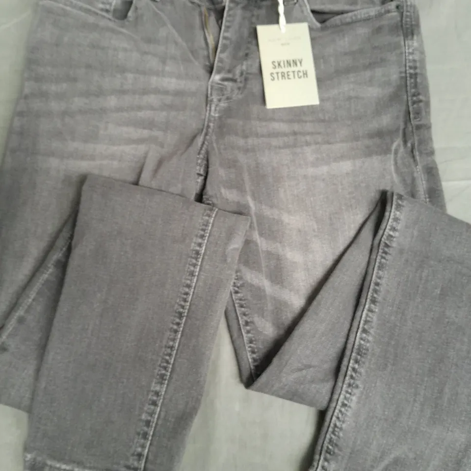 NEW LOOK MEN SKINNY STRETCH JEANS IN WASHED BLACK - UK 32/32
