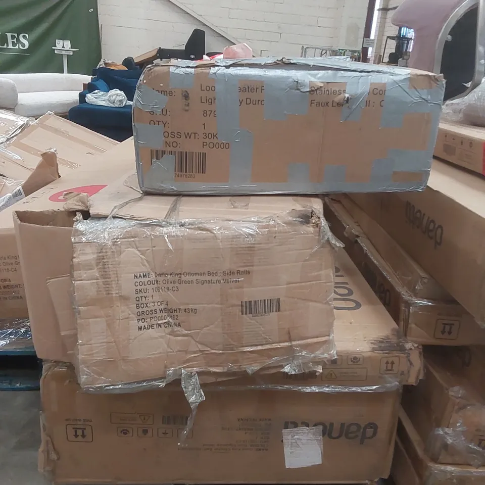 PALLET CONTAINING A LARGE QUANTITY OF ASSORTED DANETTI FURNITURE PARTS