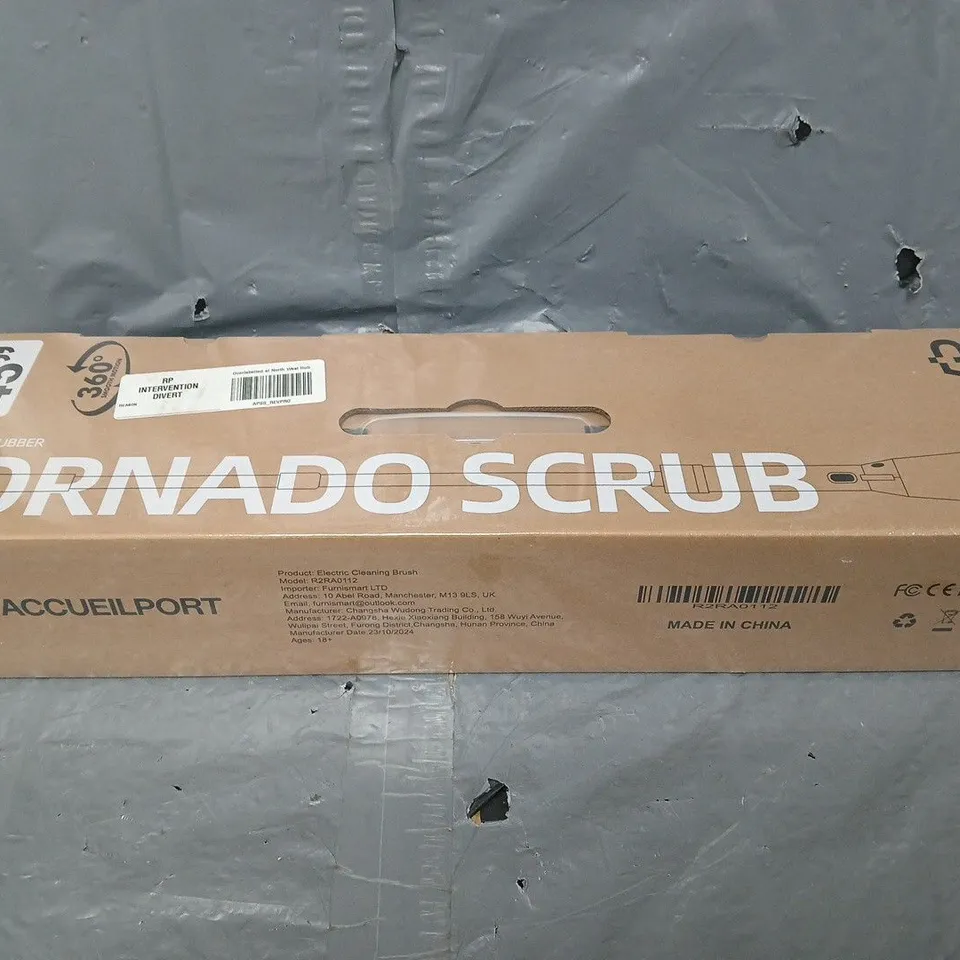 BOXED SEALED POWER SCRUBBER TORNADO SCRUB