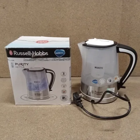 BOXED RUSSELL HOBBS PURITY BRITA CLEAR KETTLE - 22851