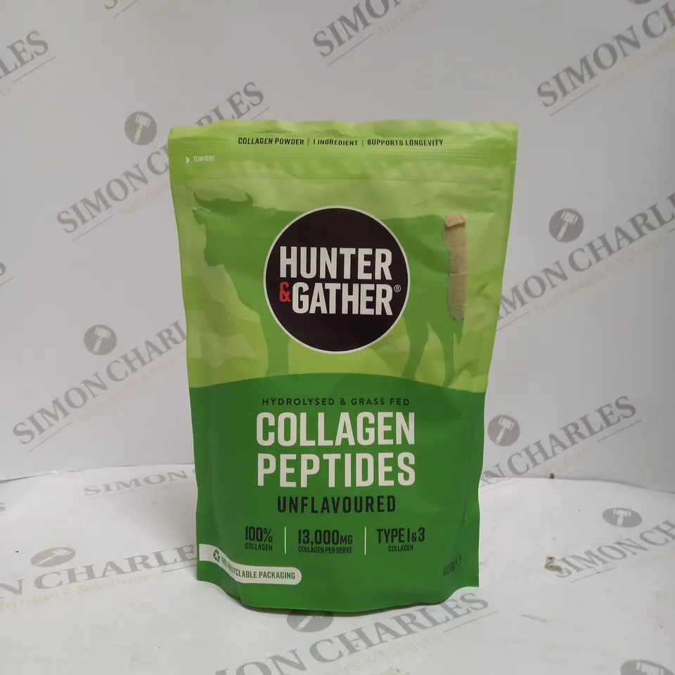 SEALED HUNTER & GATHER HYDROLYSED & GRASS FED COLLAGEN PEPTIDES - UNFLAVOURED 400G