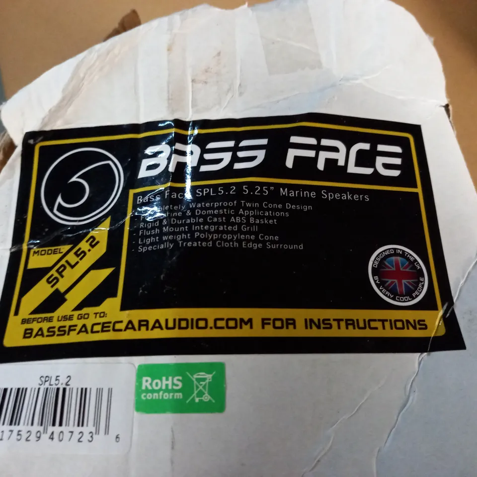 BASS FACE SPL5.2 5.25" MARINE SPEAKERS