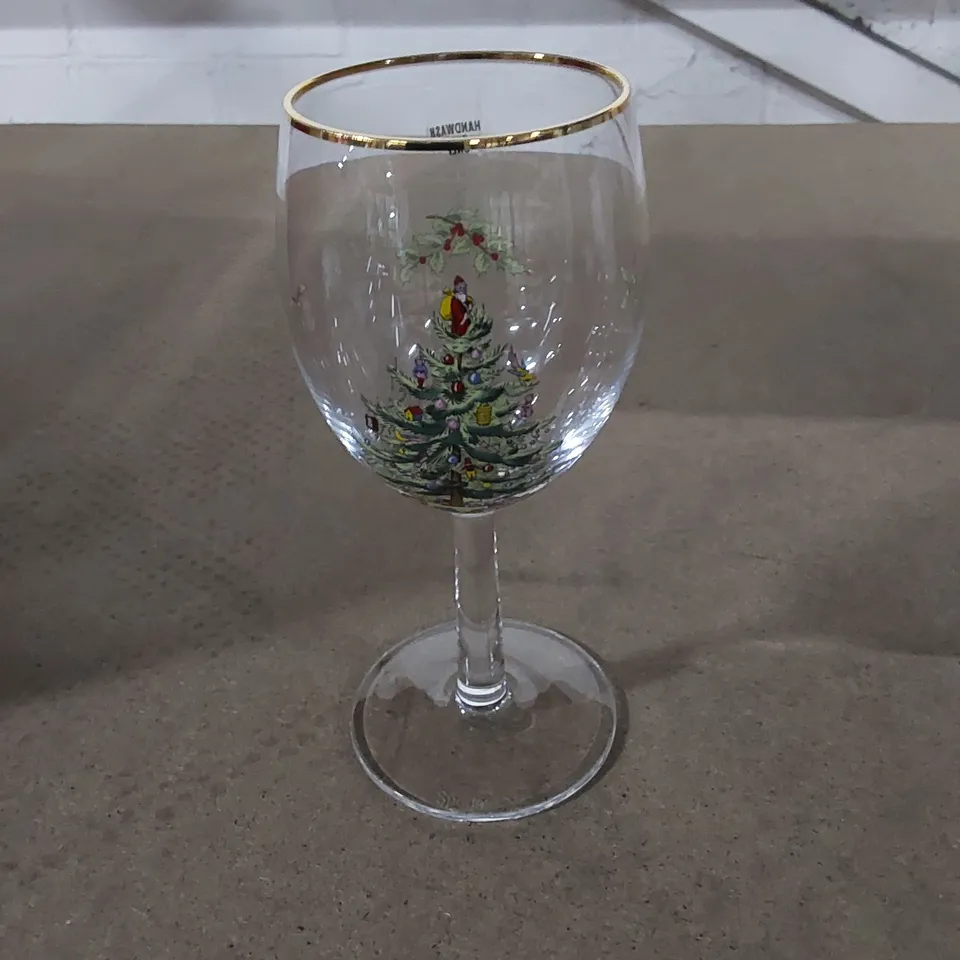 BOXED WEINGSLER, CHRISTMAS TREE WINE GLASSES - SET OF 4