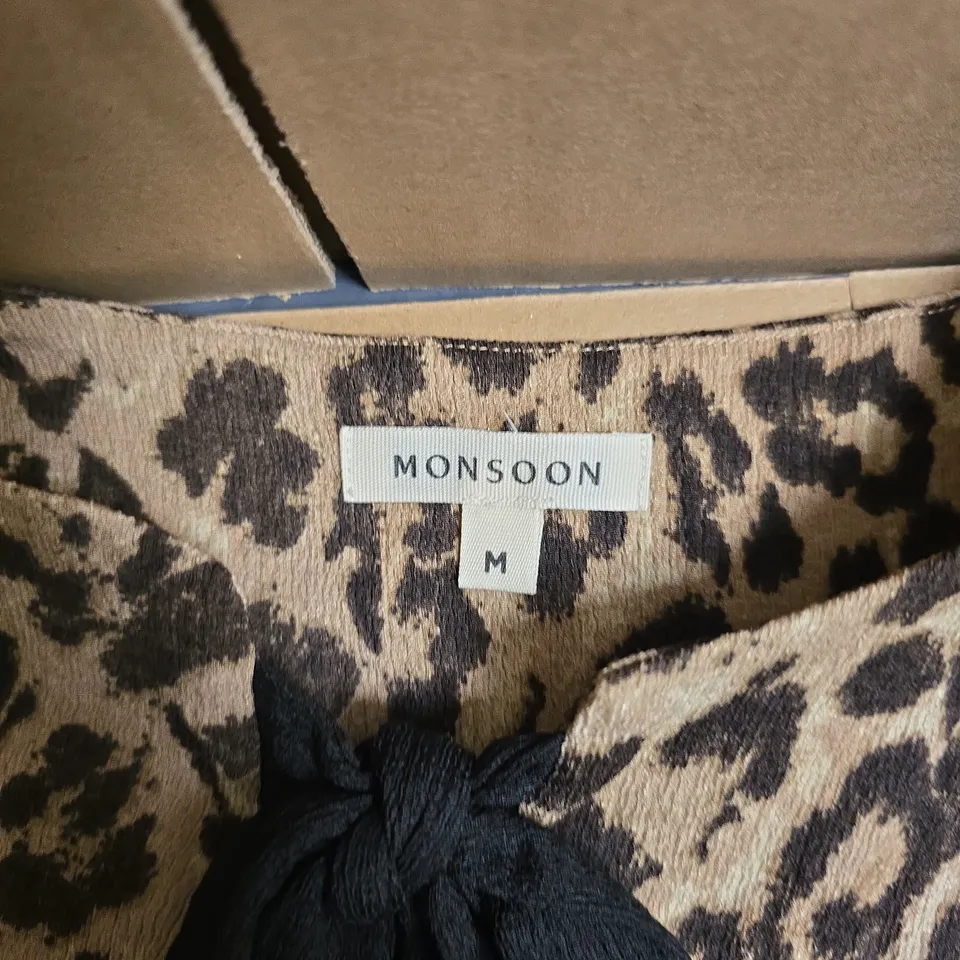 MONSOON LEOPARD PRINT TOP– UK SIZE M