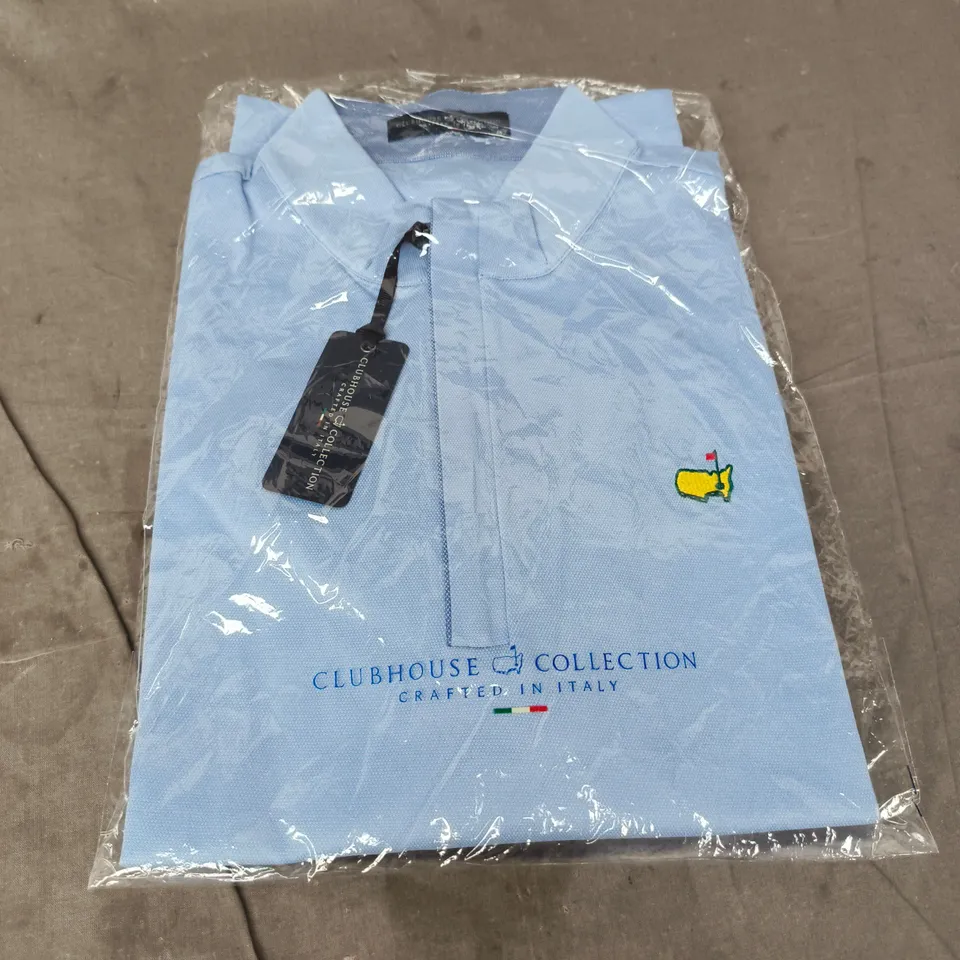CLUBHOUSE COLLECTION LIGHT BLUE POLO SHIRT – SIZE M