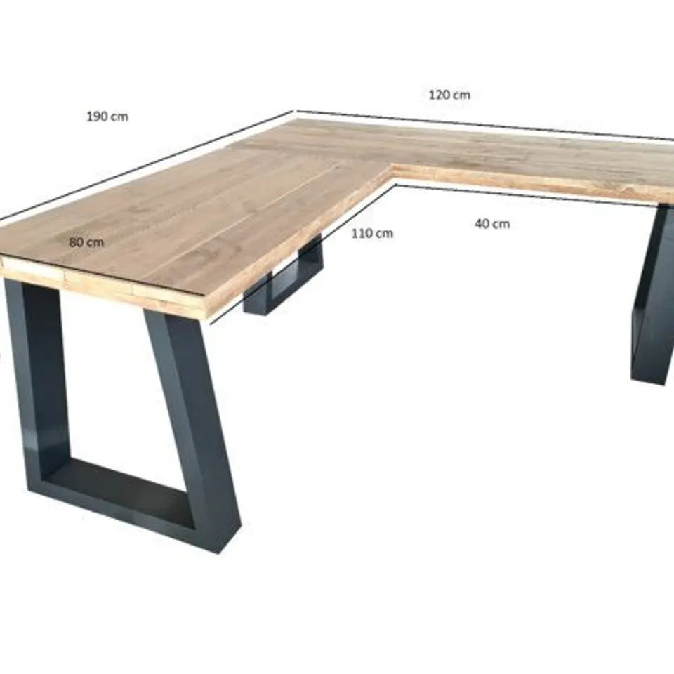 BOXED VANCOUVER L-SHAPE DESK 75CM X 200CM (3 BOXES)