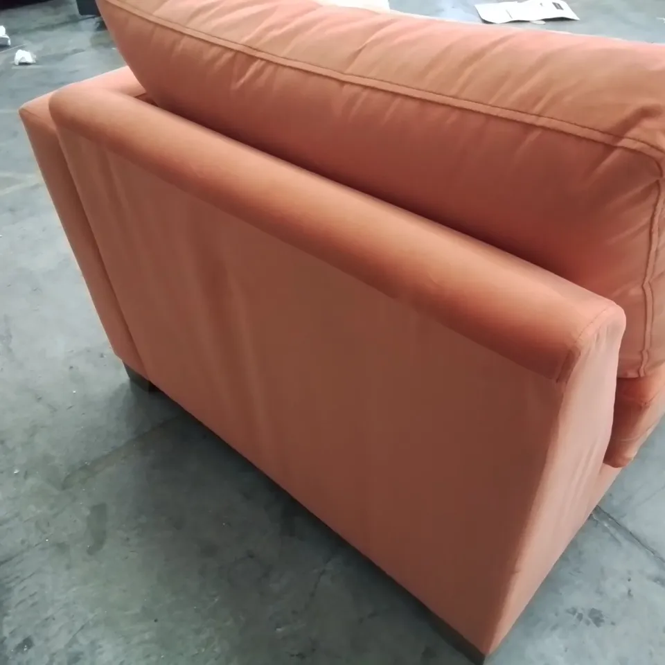 QUALITY BRITISH DESIGNER LOUNGE Co. LOLA END UNIT PLUSH BURNT ORANGE FABRIC 
