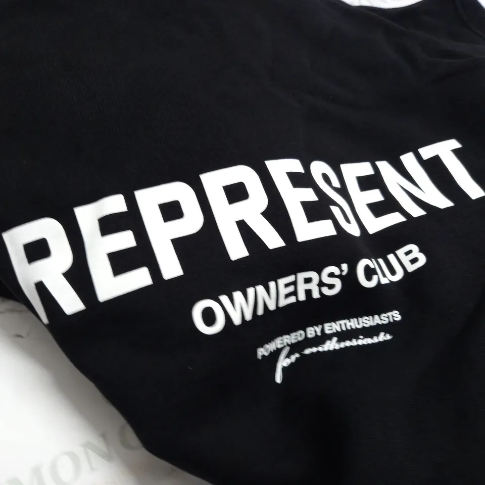 REPRESENT BLACK HOODIE - M