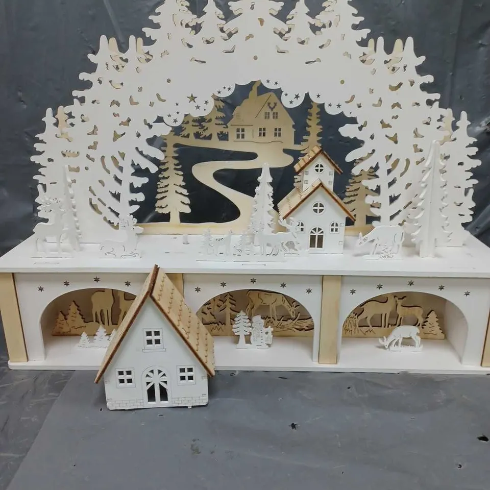 WHITE WOOD LIT VILLAGE SCENE RRP £34.99