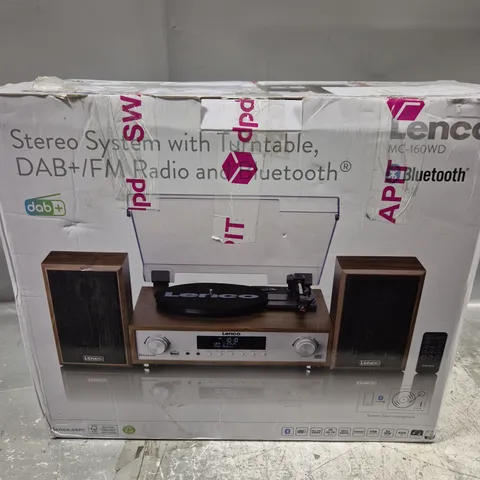 BOXED LENCO MC-160WD STEREO SYSTEM TURNTABLE