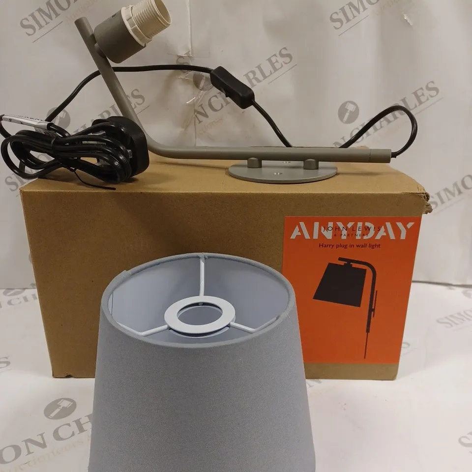 JOHN LEWIS HARRY PLUG IN WALL LIGHT 