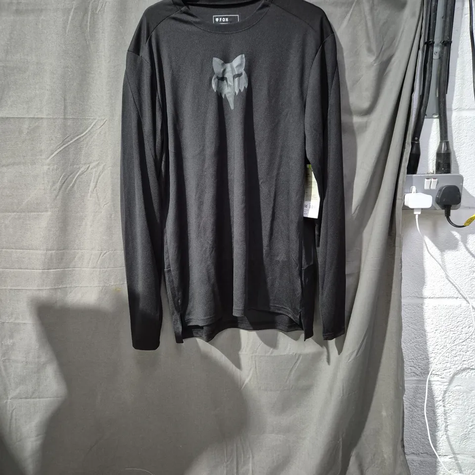 FOX RANGER LONG-SLEEVE TOP – BLACK, UK L