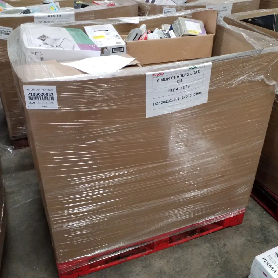 PALLET CONTAINING ASSORTED ELECTRICAL PRODUCTS INCLUDING PRINTERS, AERIALS, SECURITY WIFI CAMERA, HEADPHONES & CABLES