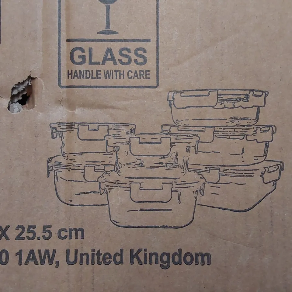 BOXED NEO 4PCS GLASS TUPPERWARE SET (1 BOX)