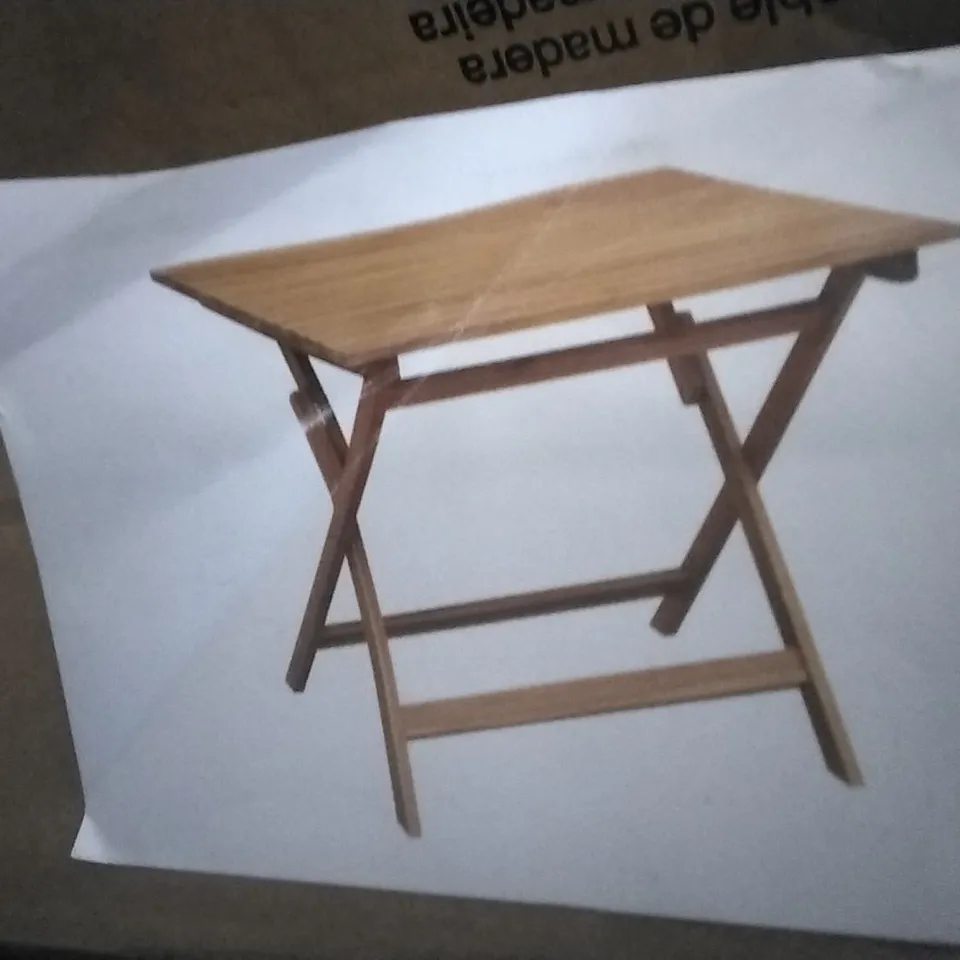 BOXED DENIA FOLDING WOODEN TABLE 