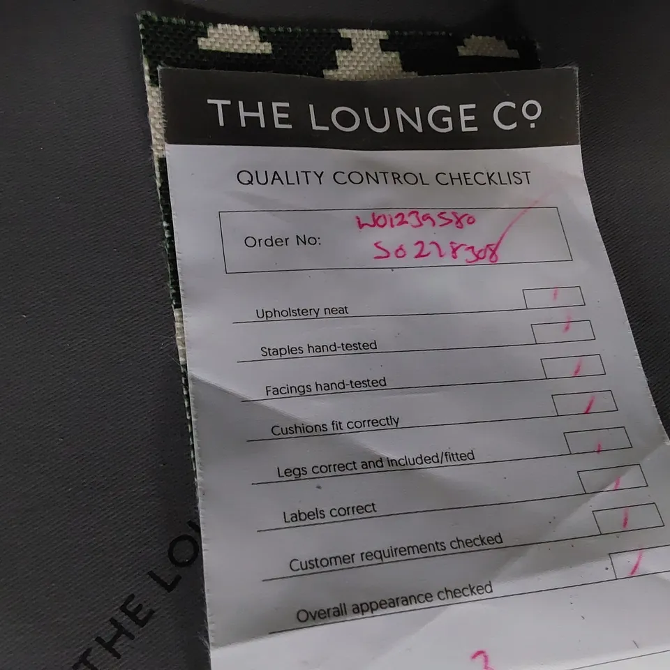 QUALITY BRITISH DESIGNER LOUNGE Co. BRONWYN FOUR SEATER SOFA TRIMOS TRIBAL TILE MOSS FABRIC WITH REVERSIBLE SCATTER CUSHIONS 