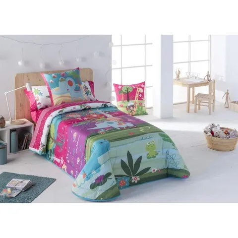 FINCHLEY PINK/PURPLE/GREEN BEDSPREAD