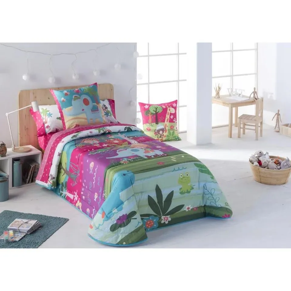 FINCHLEY PINK/PURPLE/GREEN BEDSPREAD 