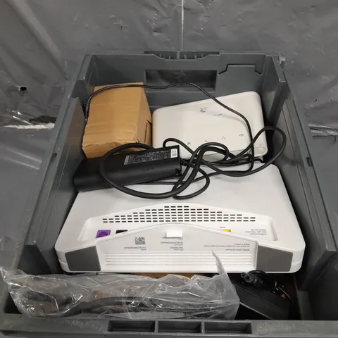 APPROXIMATELY 10 ASSORTED ELECTRICAL PRODUCTS TO INCLUDE SKY BOXES , COMPUTER CABLES , ETC