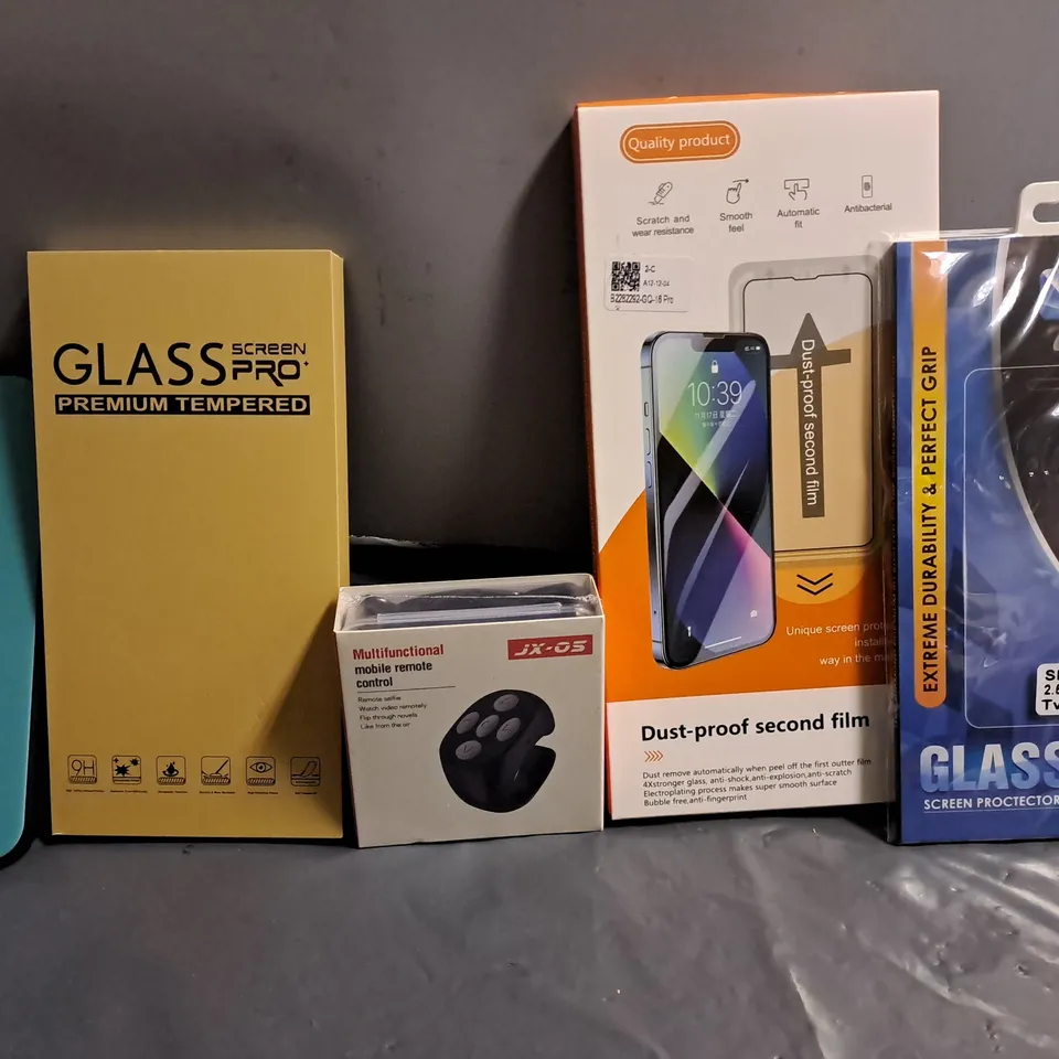 APPROXIMATELY 15ASSORTED ITEMS TO INCLUDE - GLASS SCREEN PROTECTION , DUST PROOF SECOND ETC