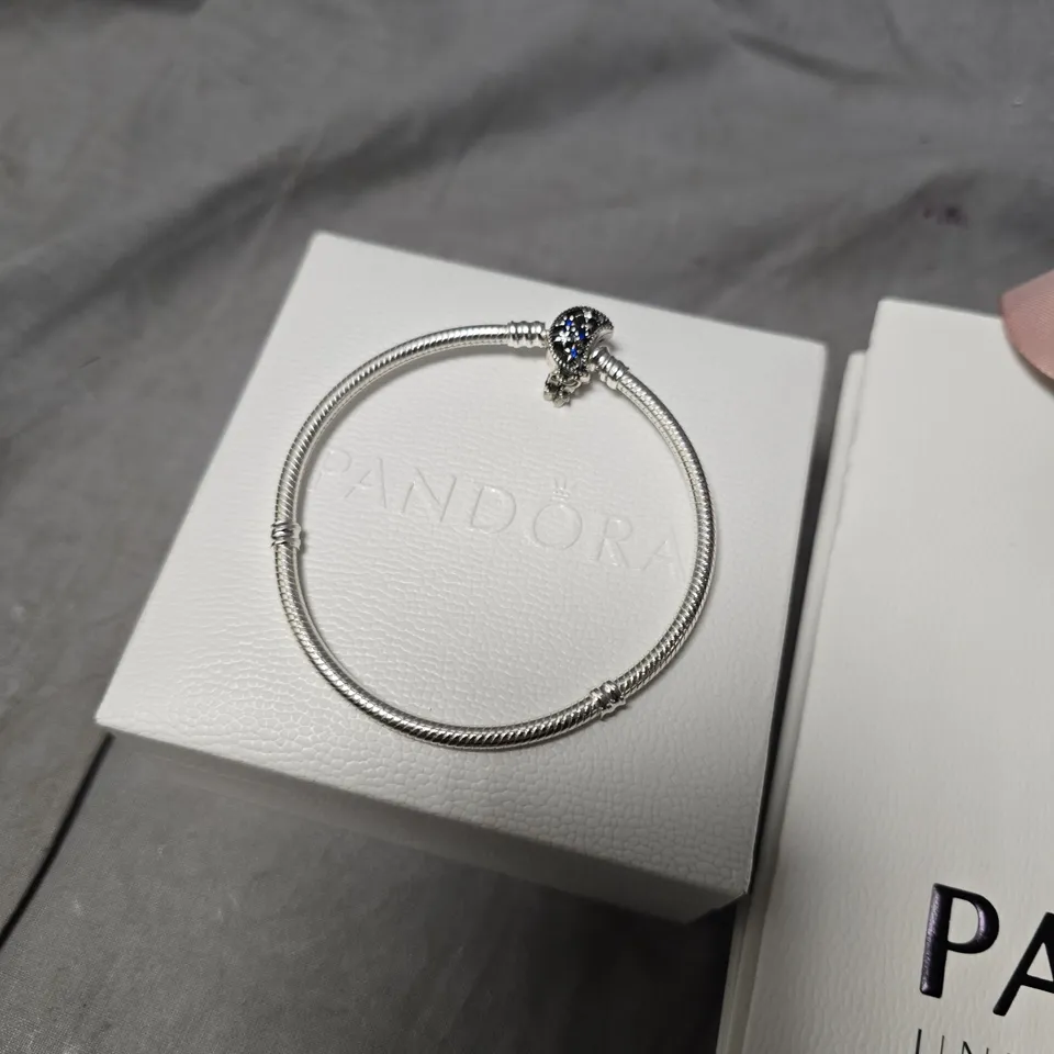 PANDORA CHARM BRACELET WITH BLUE MOON CHARM