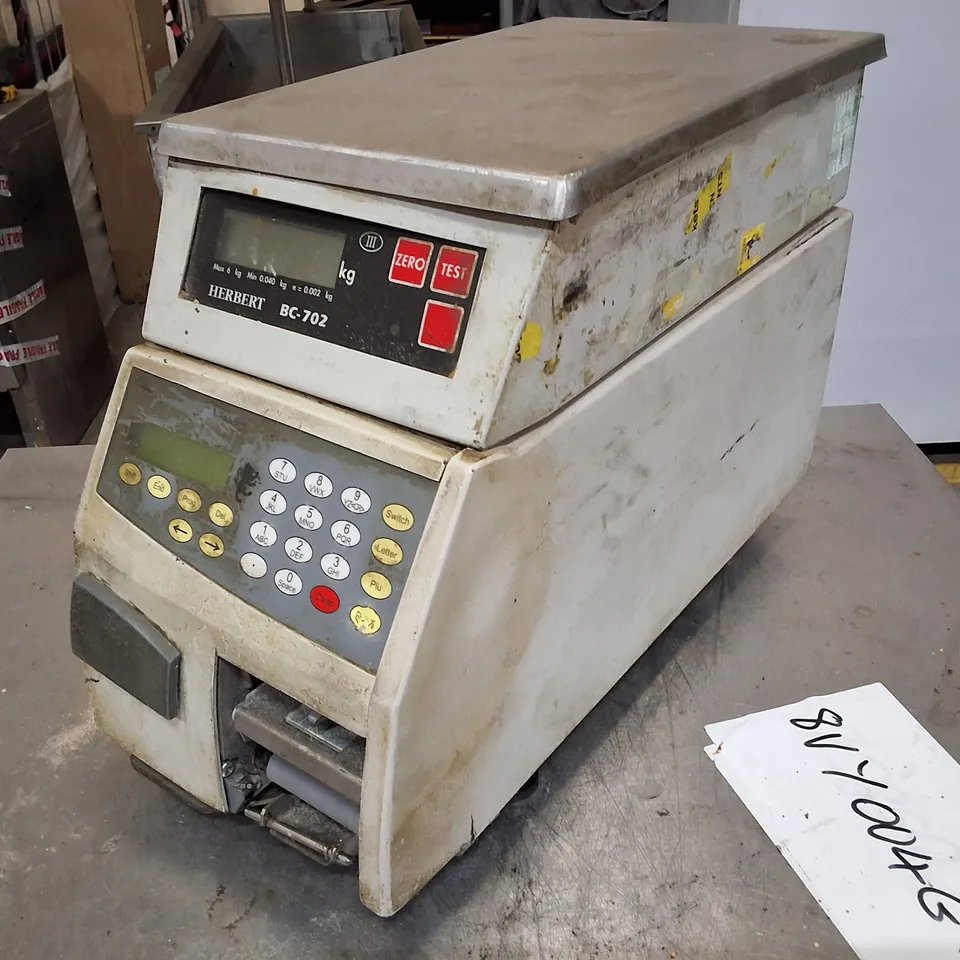 HERBERT BC-702 CHECK-WEIGHING SCALE & LABELER