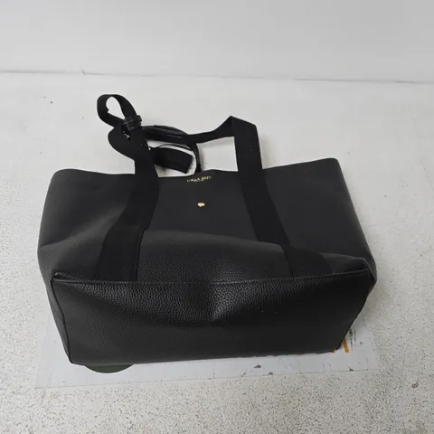 LUELLA GREY LONDON BLACK PEBBLED LEATHER HANDBAG