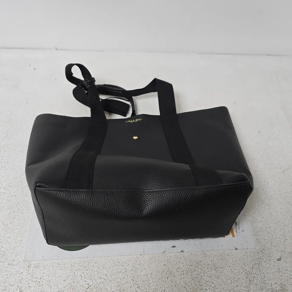 LUELLA GREY LONDON BLACK PEBBLED LEATHER HANDBAG
