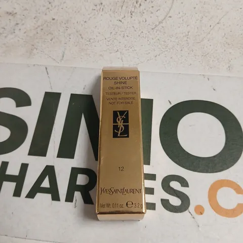 YVES SAINT LAURENT ROUGE VOLUPTÉ SHINE OIL-IN-STICK LIPSTICK – SHADE 12